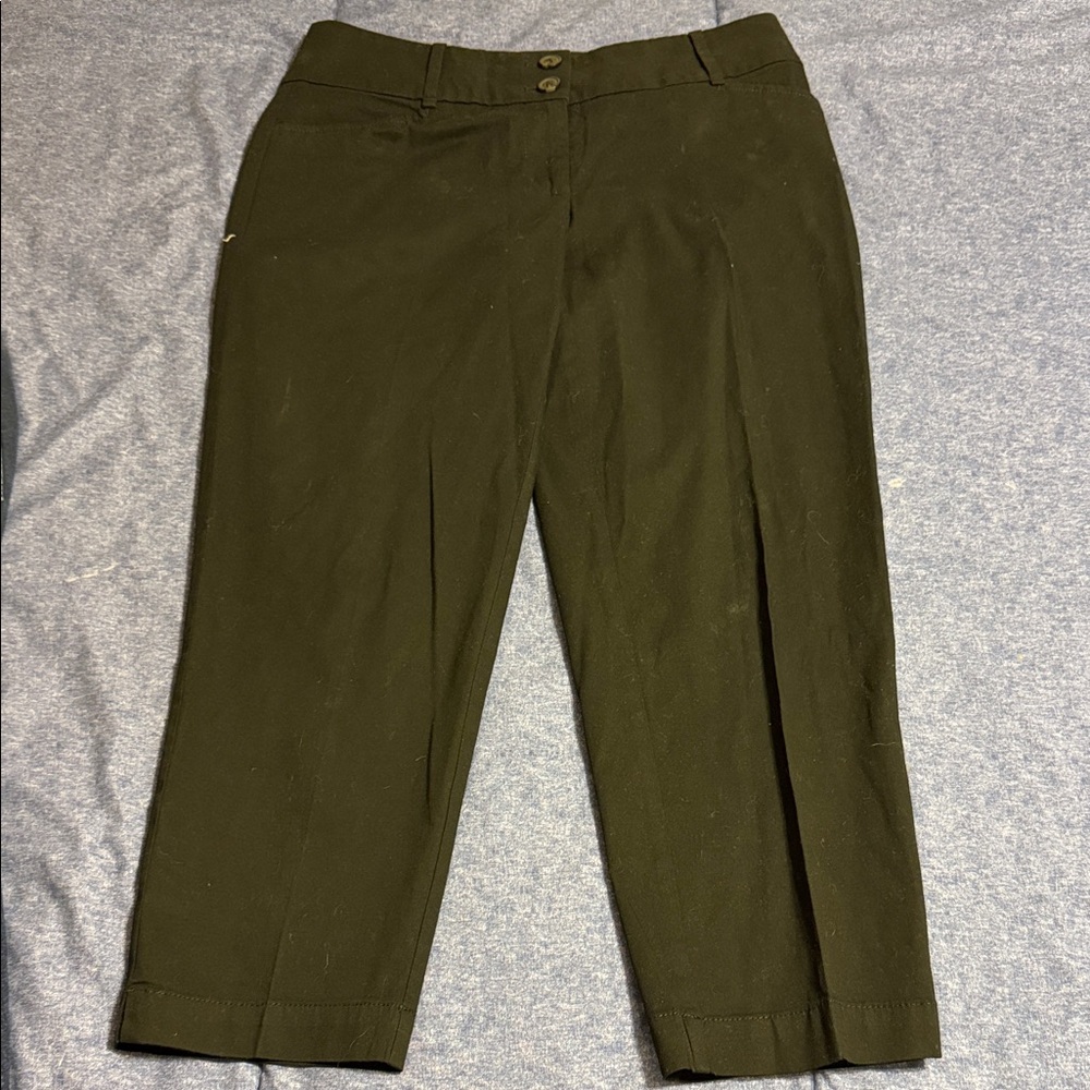 LOFT Curvy Cropped Black Pants